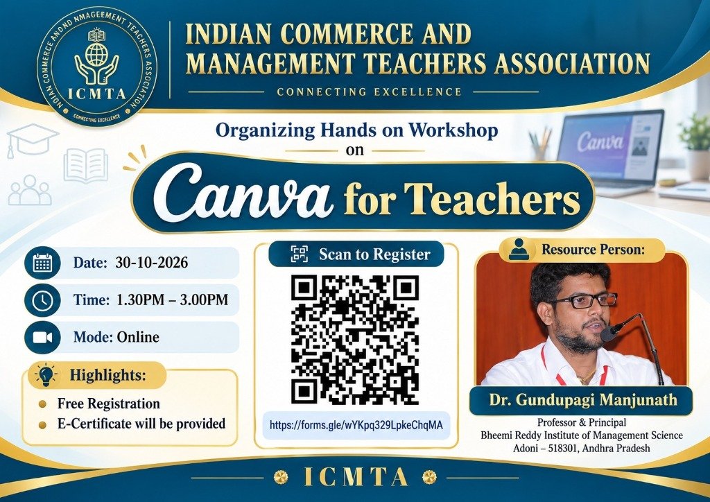 Organizing Hands on Workshop on Canva for Teachers