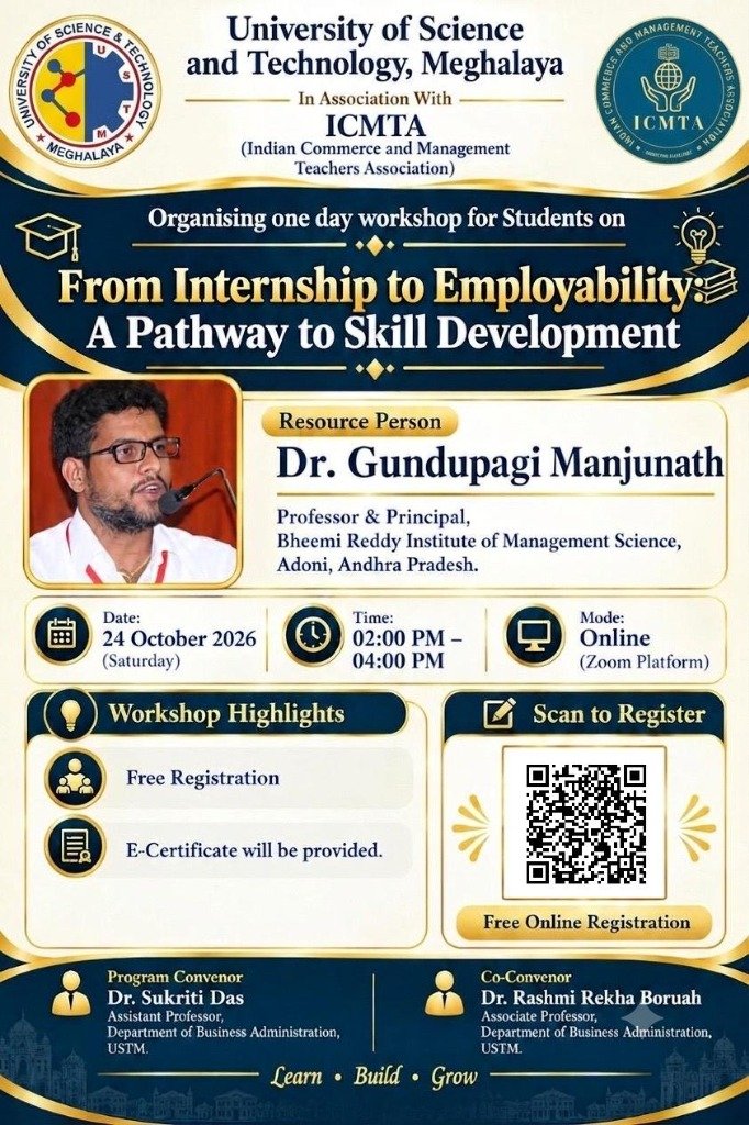 Organising one day workshop for Students on From Internship to Employability: A Pathway to Skill Development